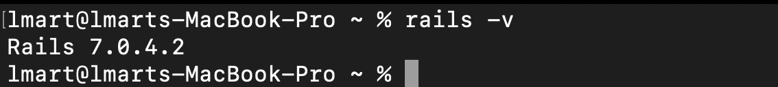 Rails version output