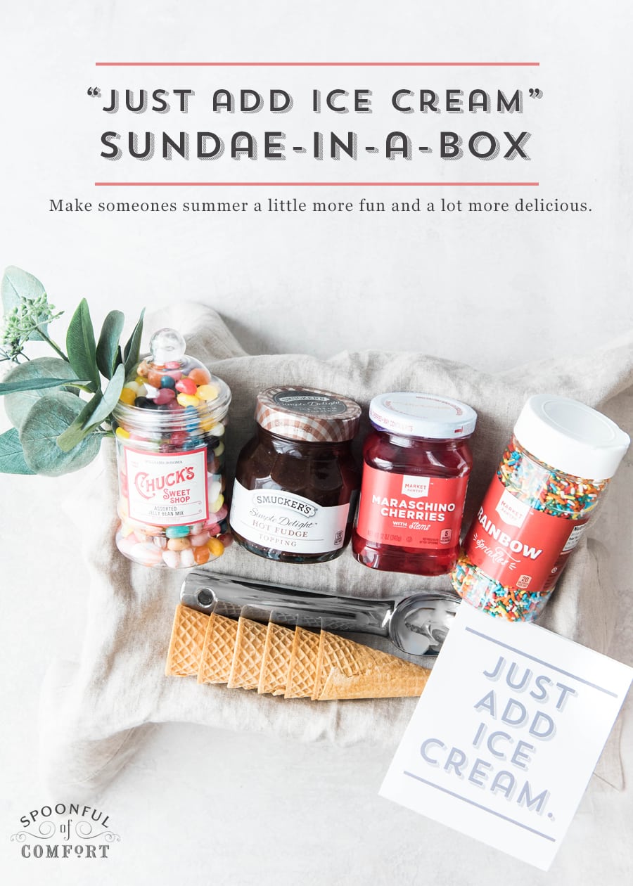 DIY Ice Cream Sundae Hostess Gift