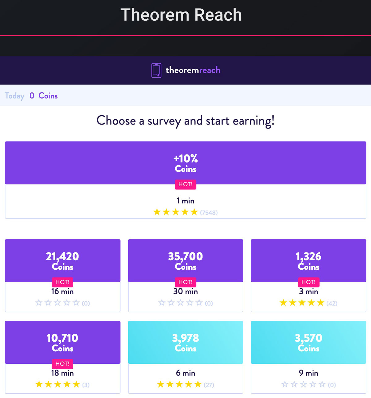 Theorem Reach Offerwall