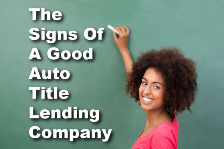 signs of a good auto lending co