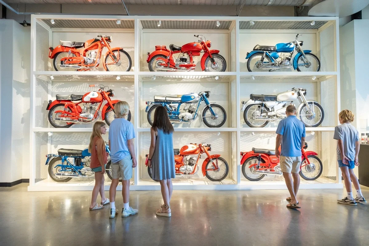 People looking at bikes