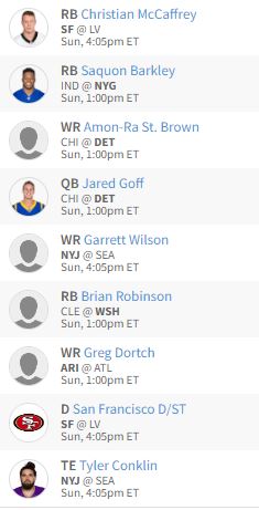 best week 17 fanduel lineup