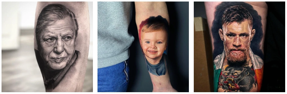 examples of portrait style tattoos