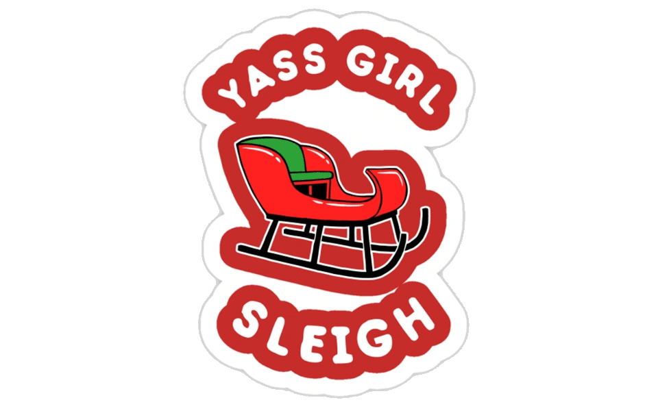 yass-girl-sleigh-christmas-stickers.webp