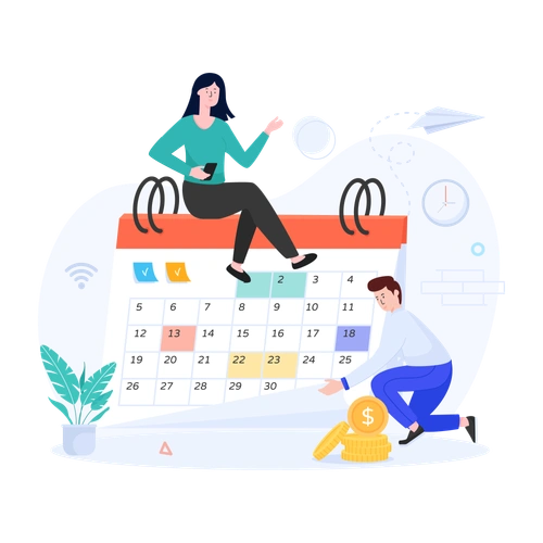 Calendar with dates of Medicare enrollment periods