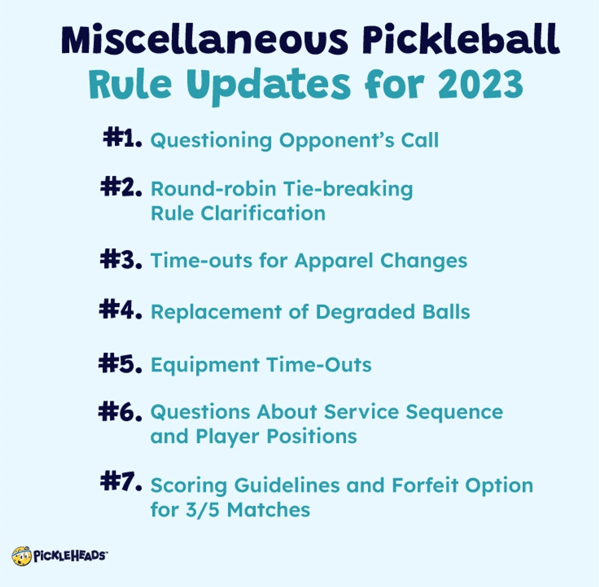 Pickleball Rule Updates 2023