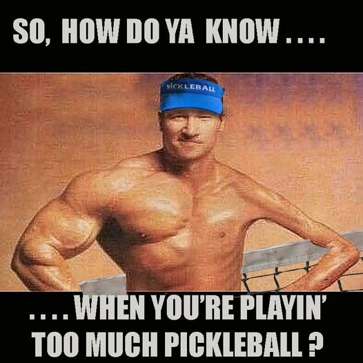 Pickleball Memes - When You're Playing Too Much Pickleball