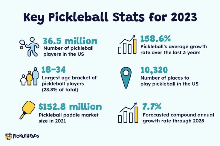 Pickleball statistics infographic