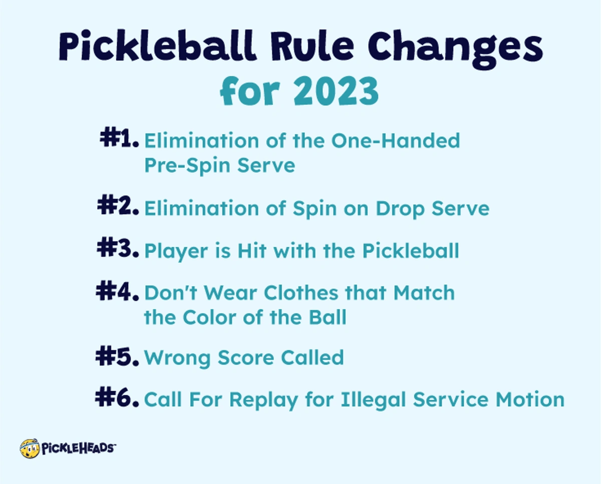 Pickleball Rule Changes for 2023