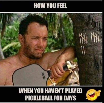 Pickleball Addiction Memes - When you have not played pickleball for days
