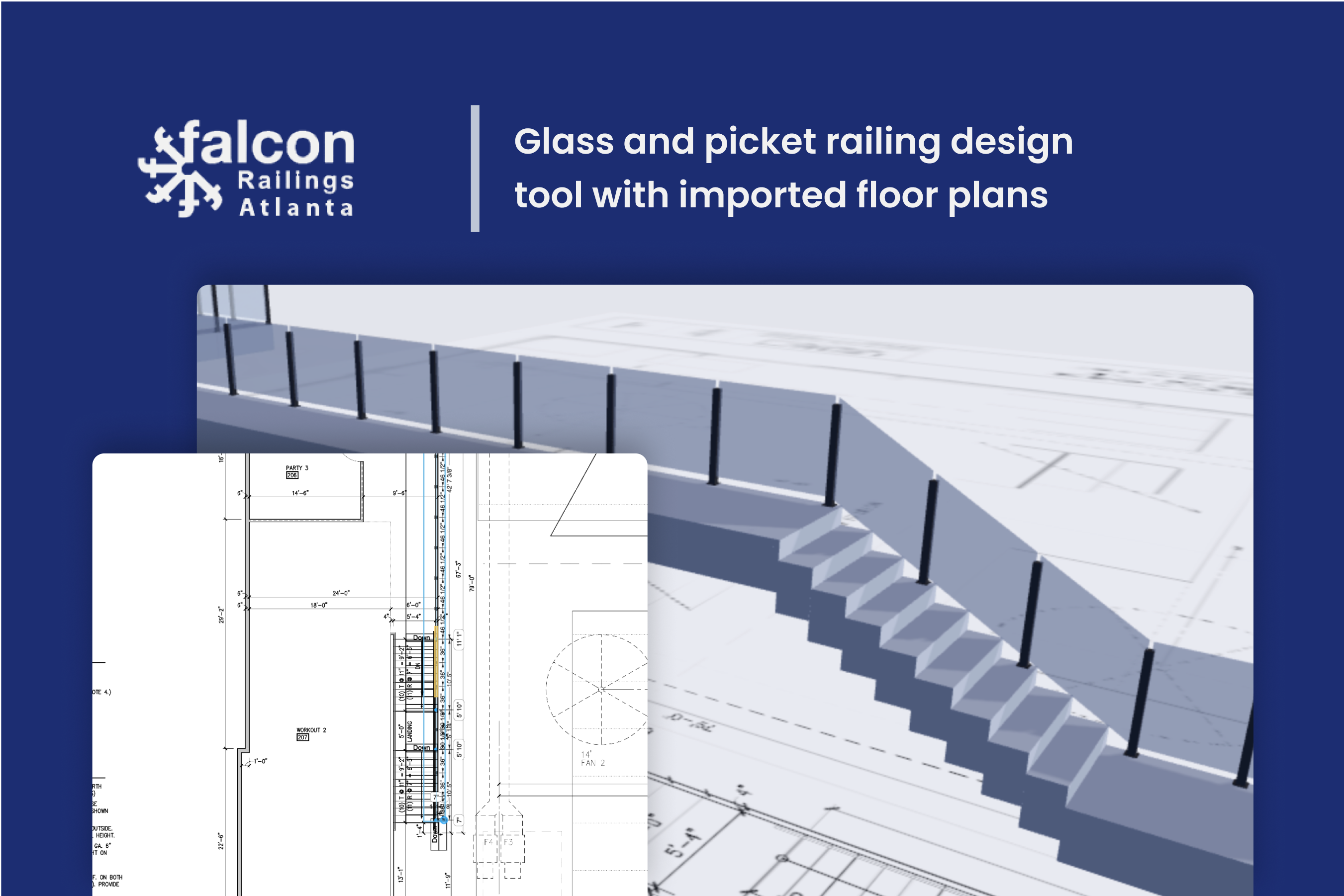 Design over floor plans, blueprints, and shop drawings diagram