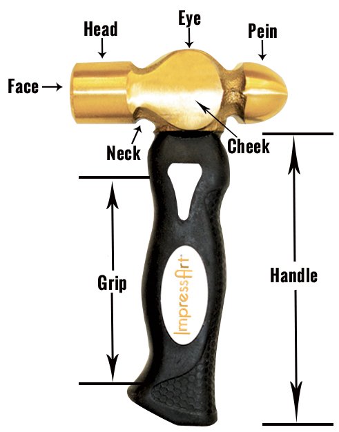 Anatomy of an ImpressArt brass hammer