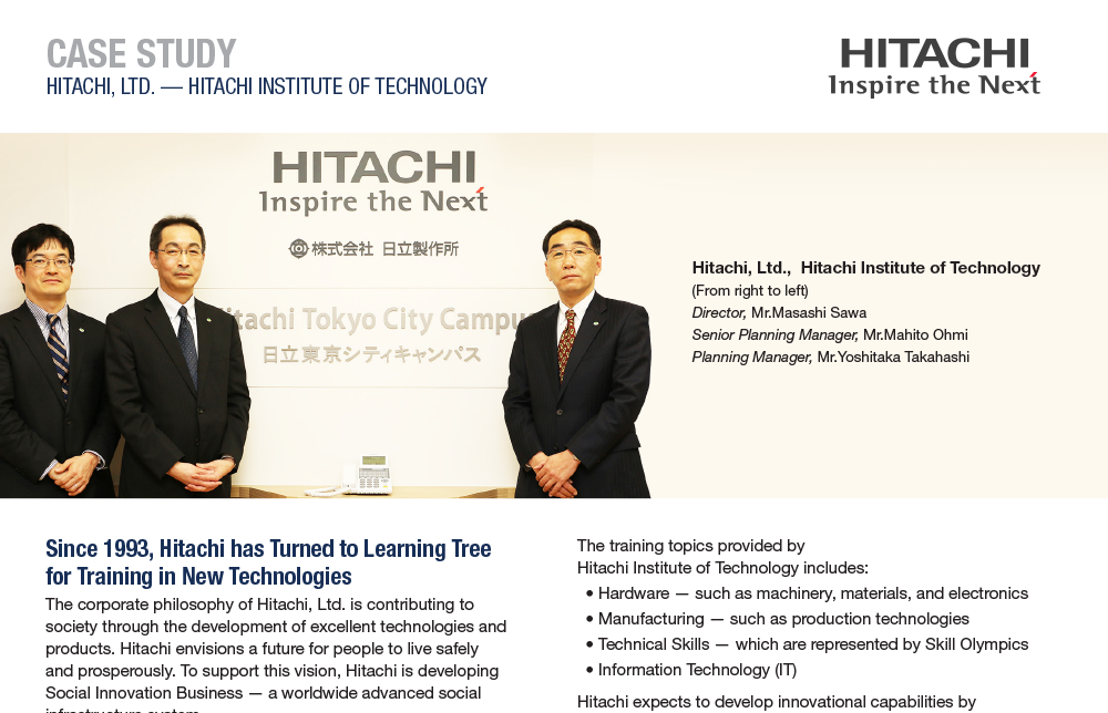 Case Study: Hitachi, Ltd. — Hitachi Institute of Technology