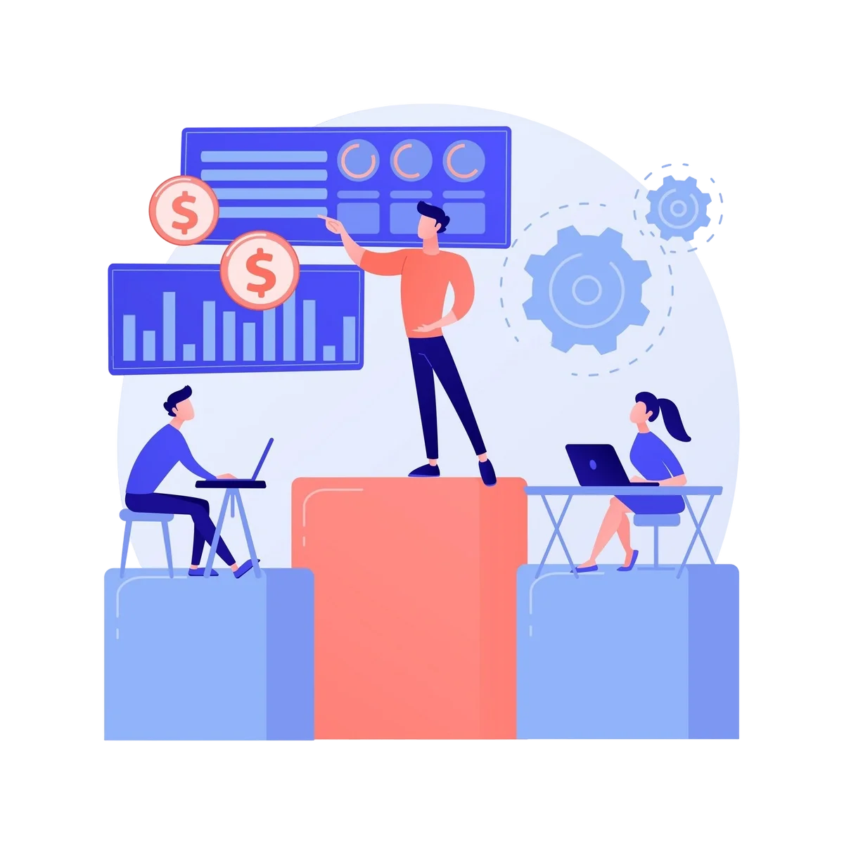 Team analyzing CI/CD pricing and performance metrics.
