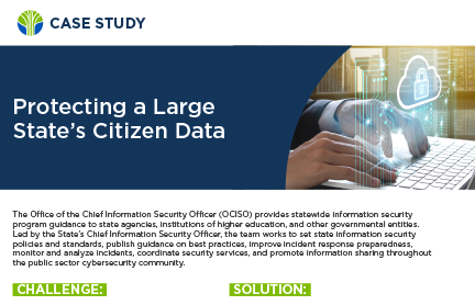 Protecting a Large State's Citizen Data