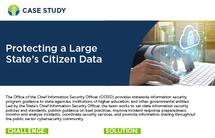 Protecting a Large State's Citisen Data