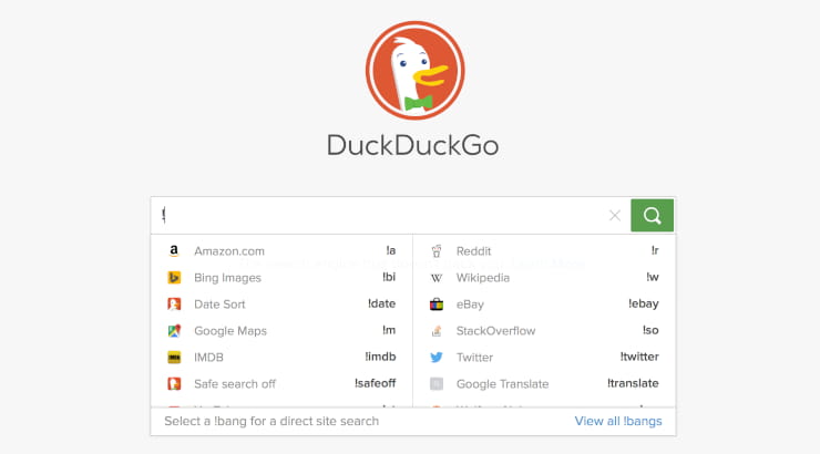 DuckDuckGo search engine aggregator