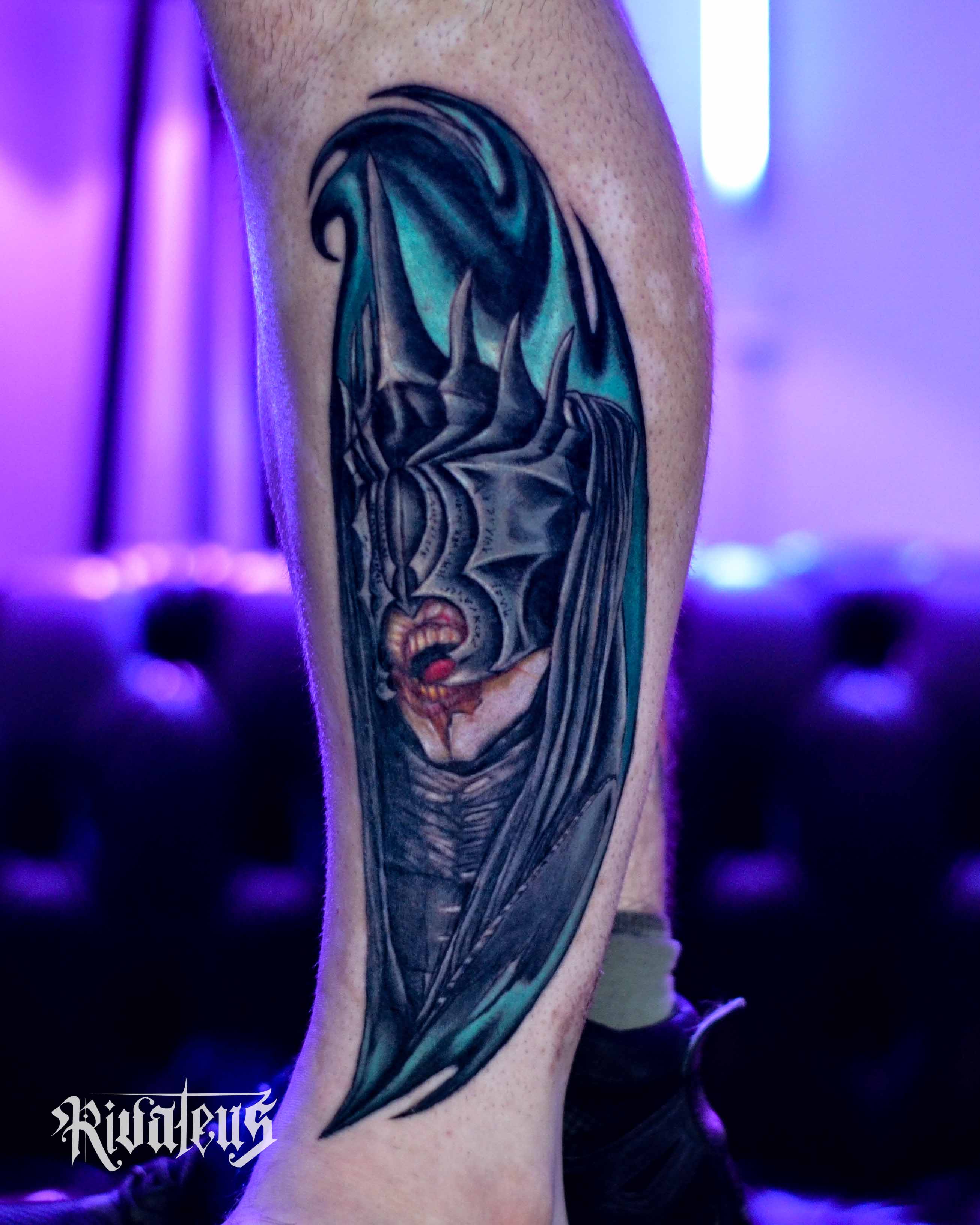 mouth of sauron lord of the rings tattoo by tugce soylu