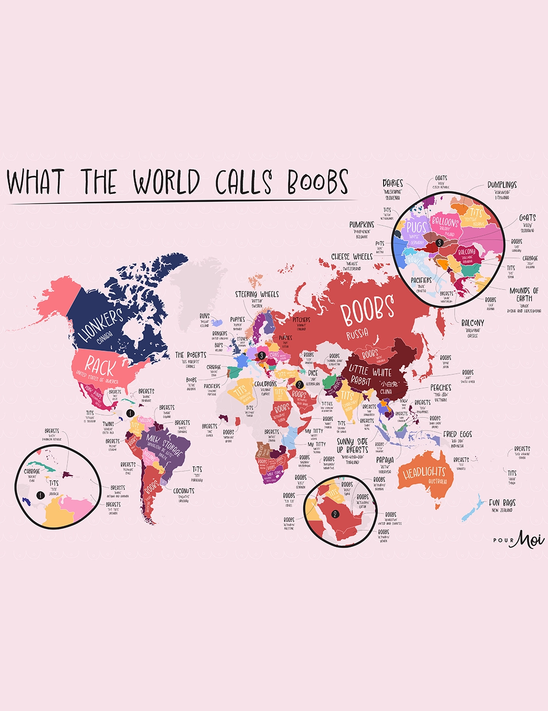 The Word For Boobs Around The World | Pour Moi