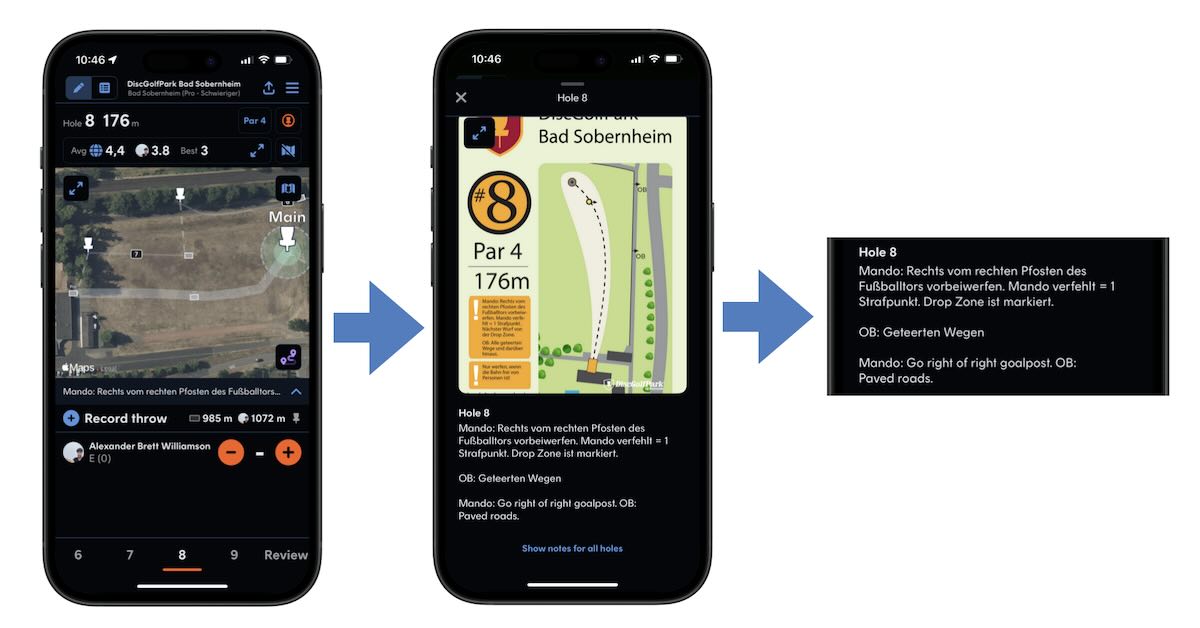 App screen shots in iPhone frames and close-up of in-app info