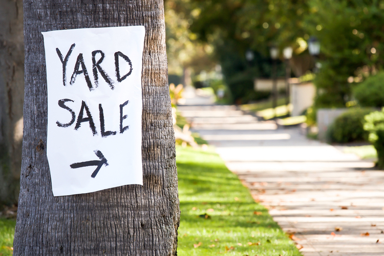 yard sale for financial relief
