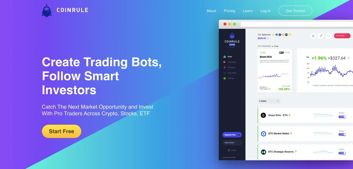 Coinrule no code trading bot