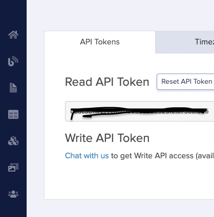 Access Read API Token