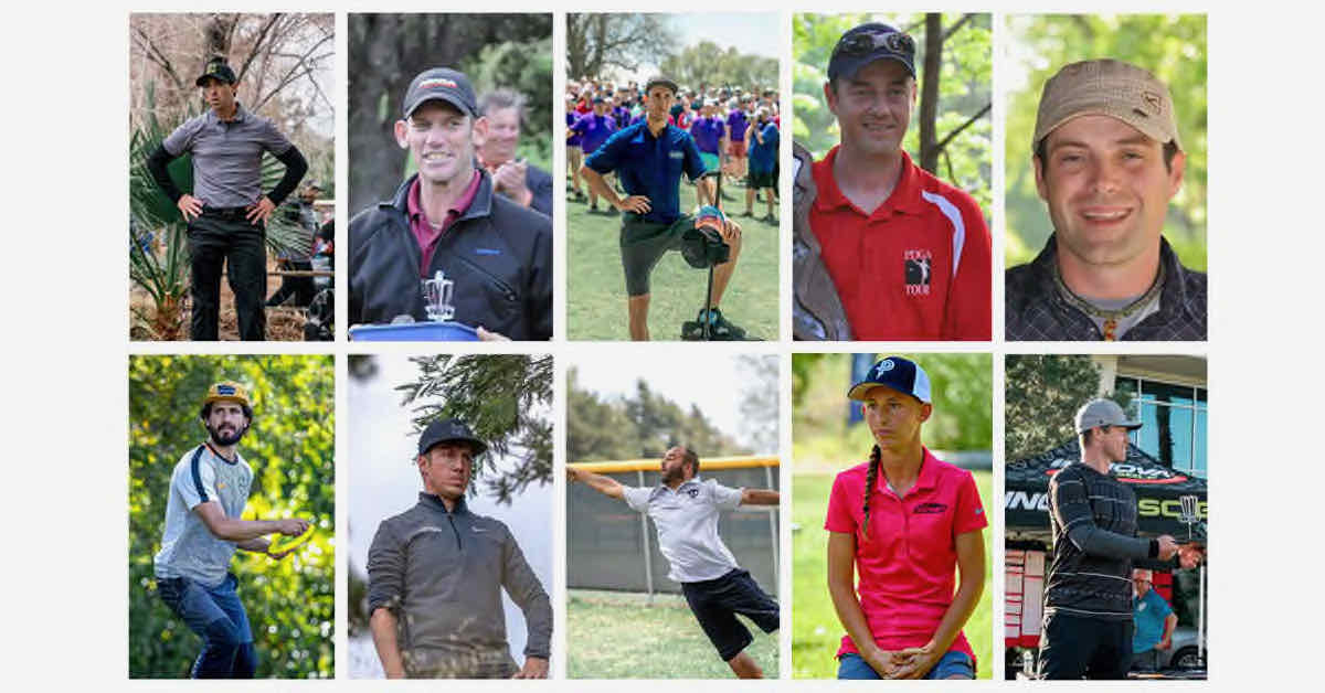 Collage of the top 10 disc golf earners of all time