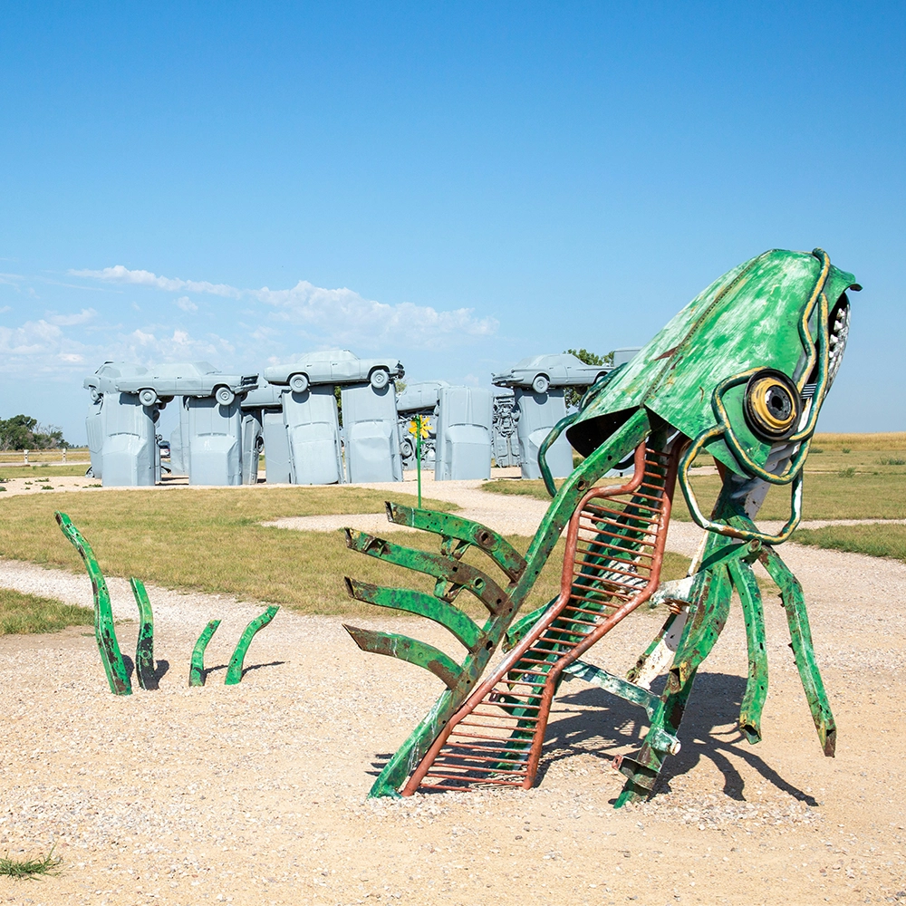 Carhenge statues in Alliance, Nebraska.
