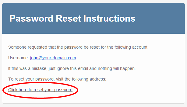 WordPress Password Reset Instructions