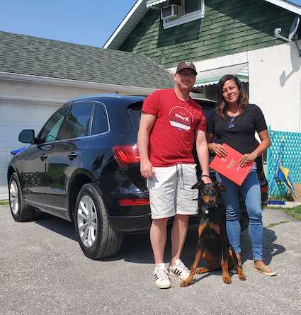 review author with their recently purchased car