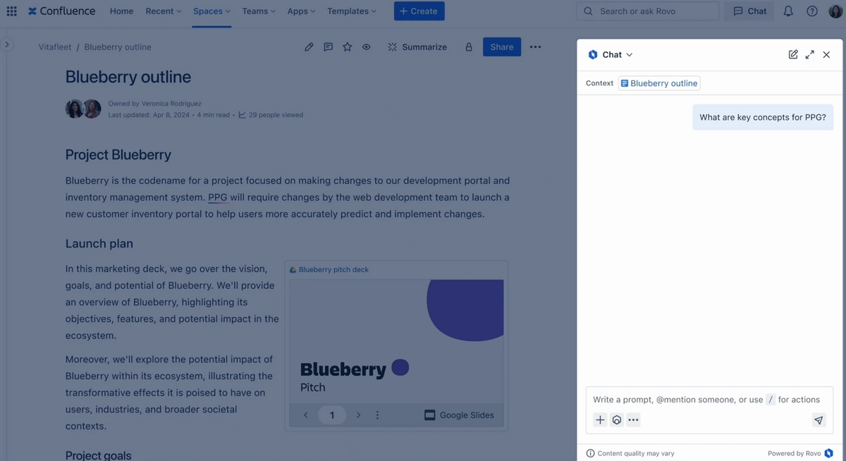 Chat with a conversational AI interface that knows your enterprise - Credit: Atlassian