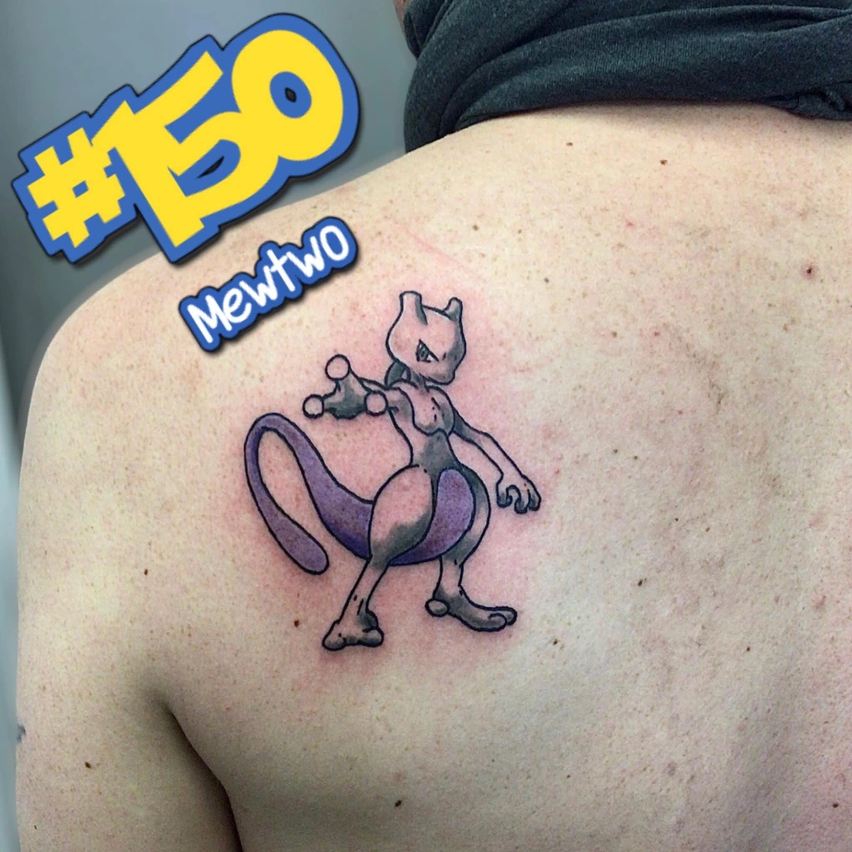 mewtwo pokemon tattoo by matthew fragner