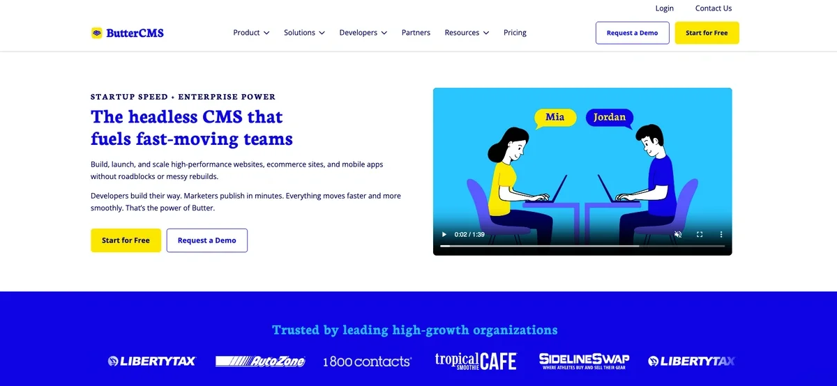 ButterCMS homepage - Best headless cms platform 2026