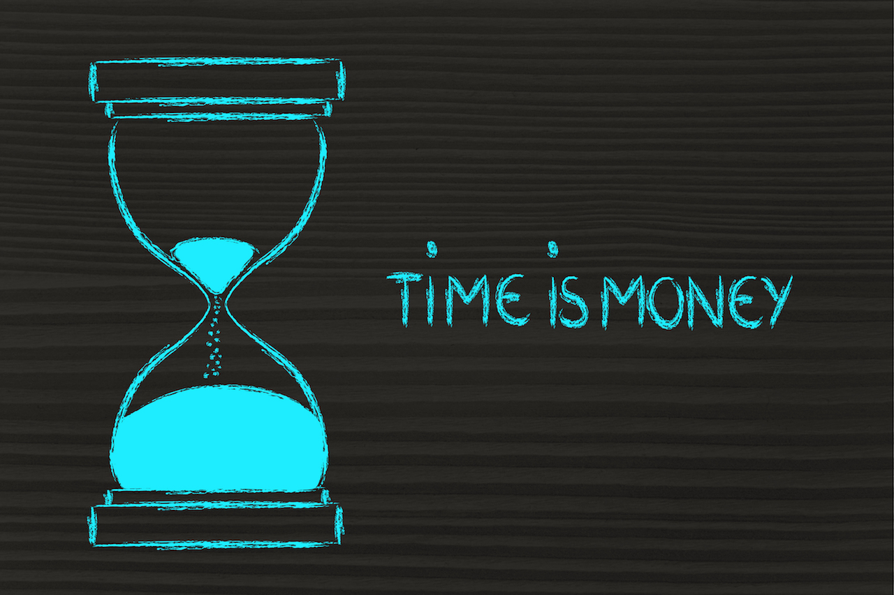 time is money hourglass