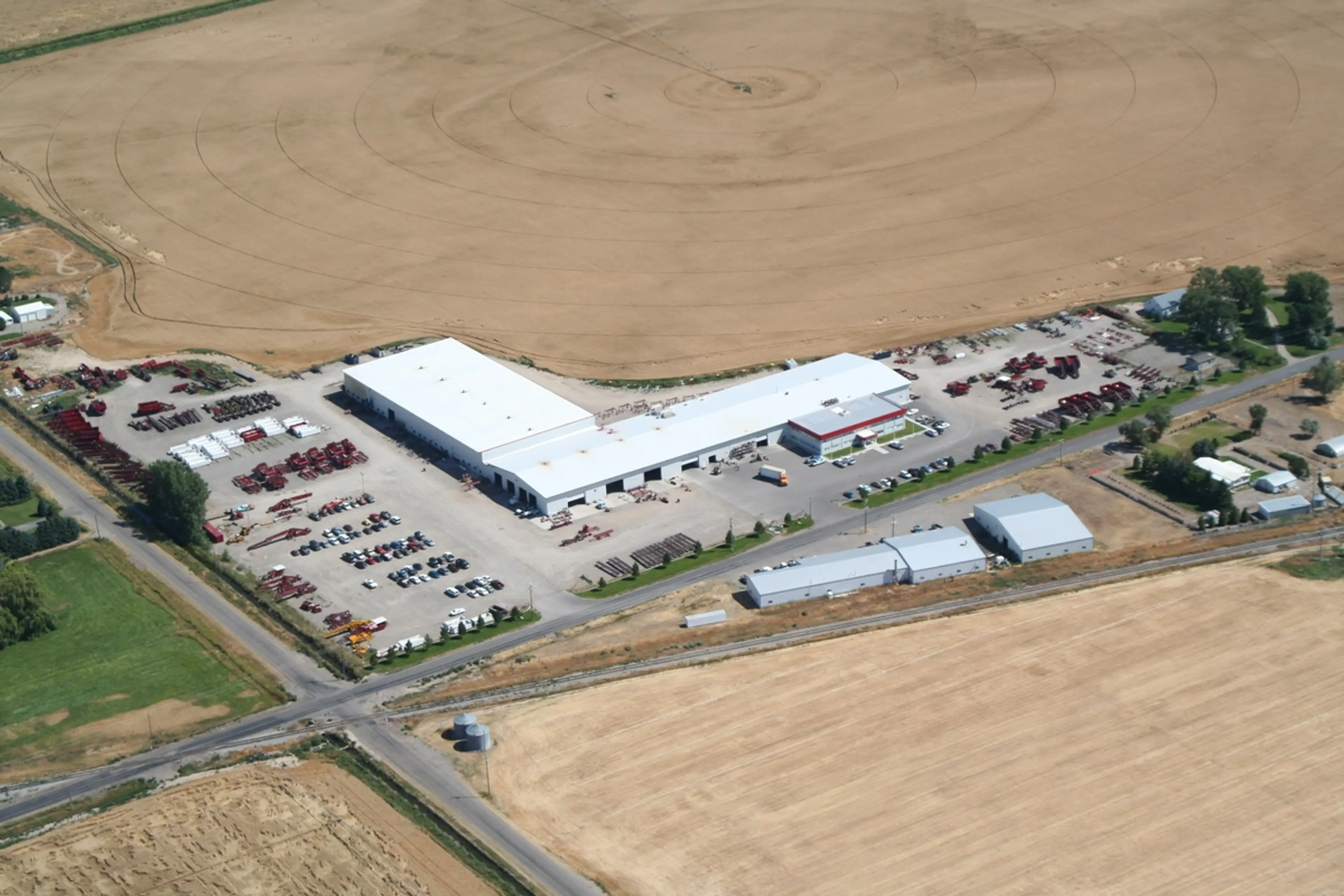Luftaufnahne des SPUDNIK Firmengeländes in Idaho, USA.