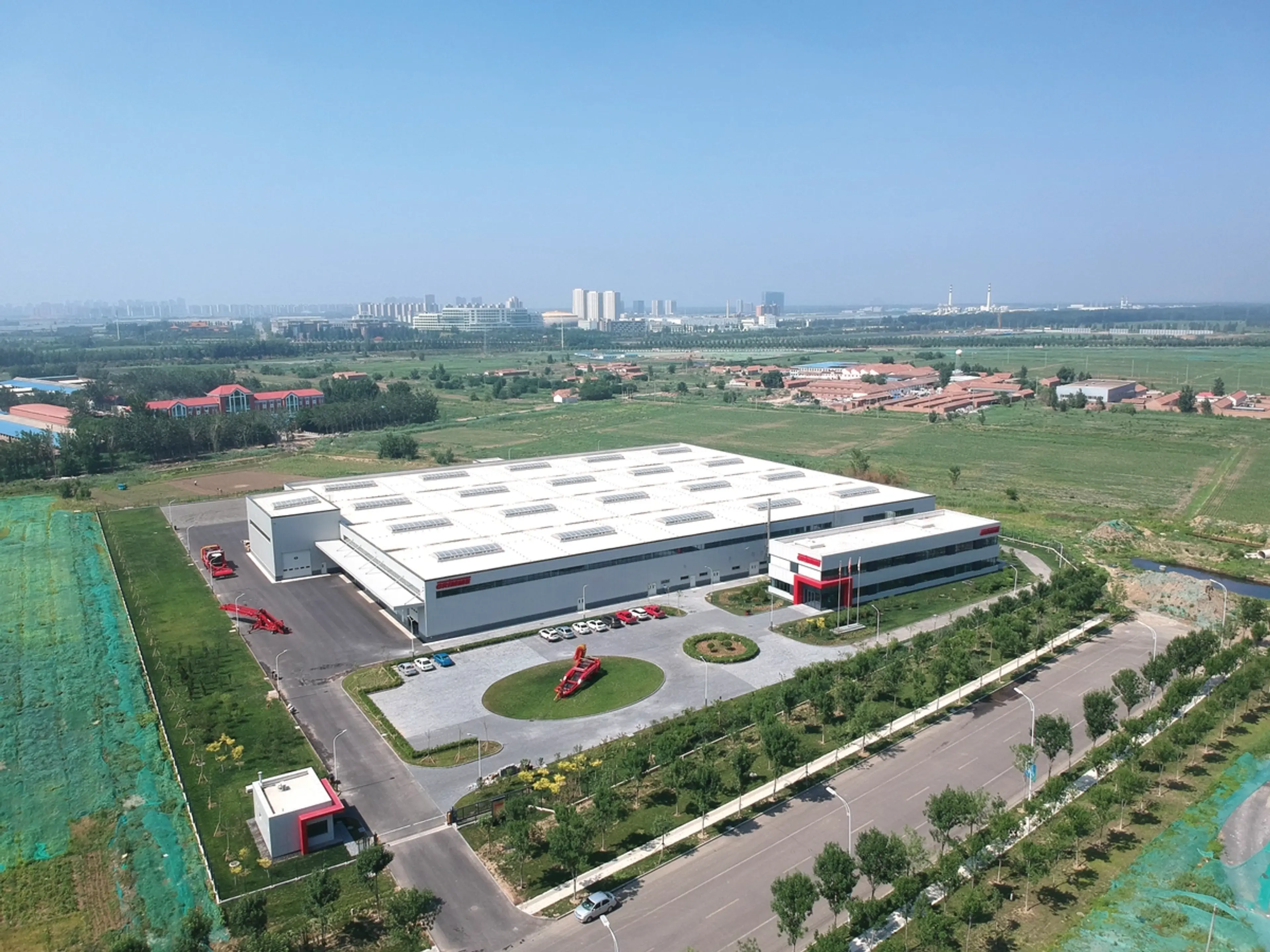 Luftaufnahme des neuen Werks in Tianjin, China.