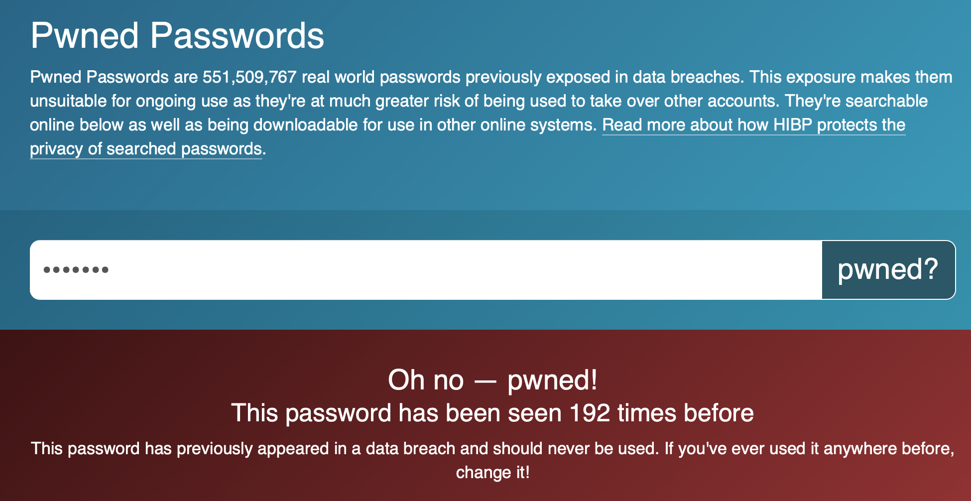 They search. Search the password. Pwned. American password.