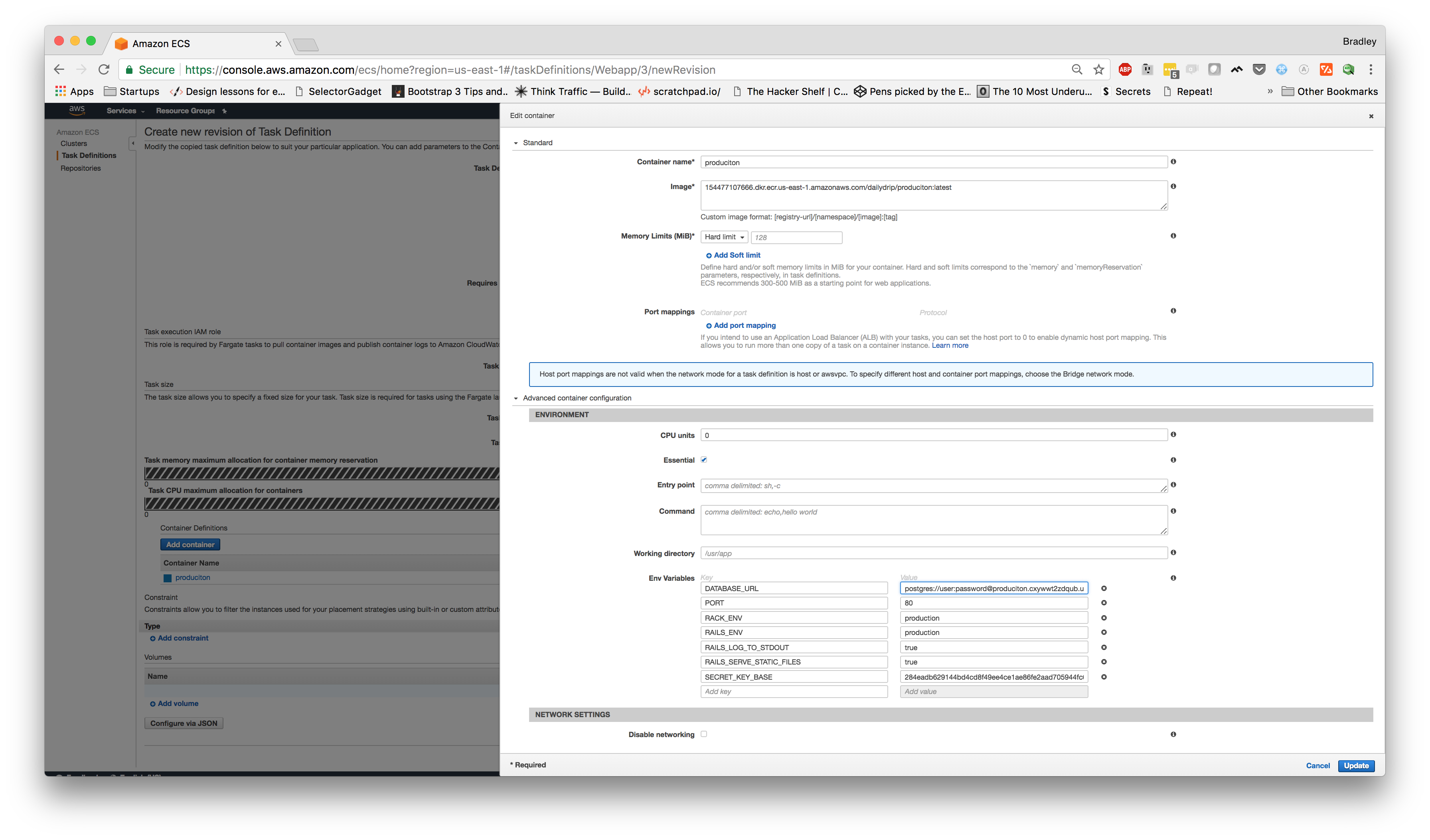 container config