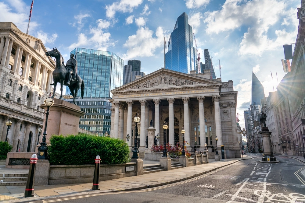The Bank of England building in London