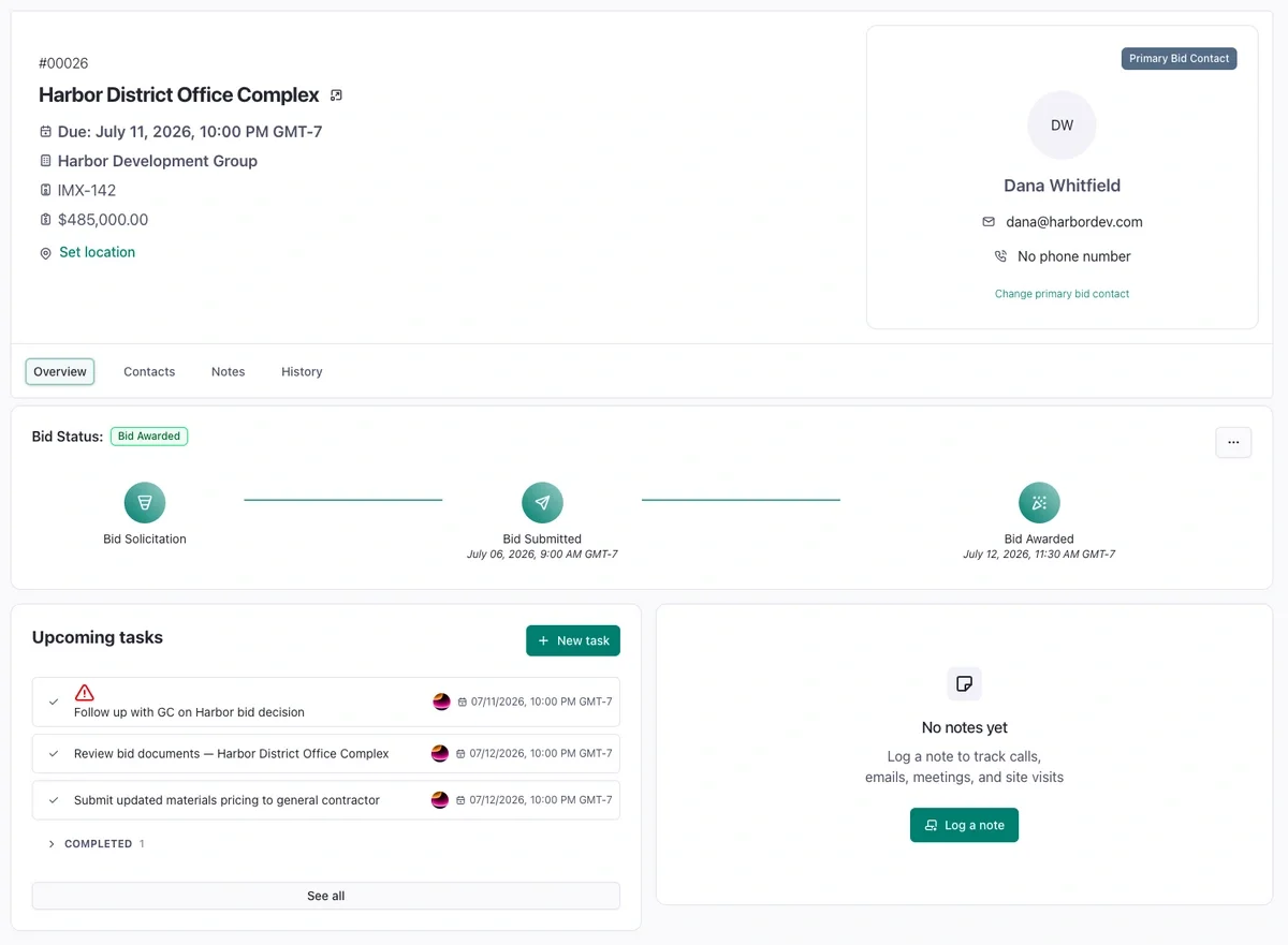 subcm bid details