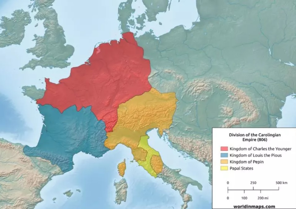 Carolingian Empire map