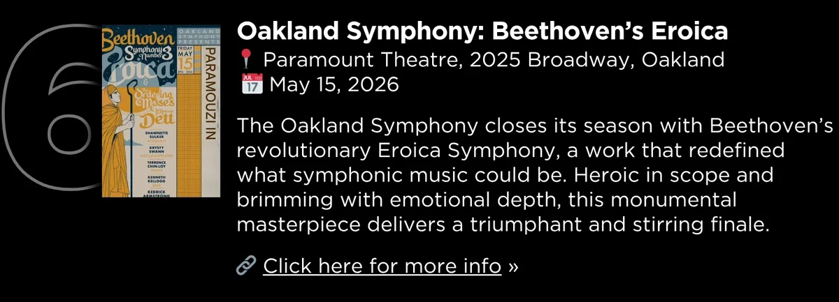 Oakland Symphony - Season Finale Beethoven&rsquo;s Eroica