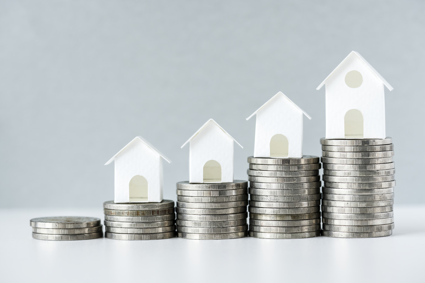 quarters stacks with homes on top