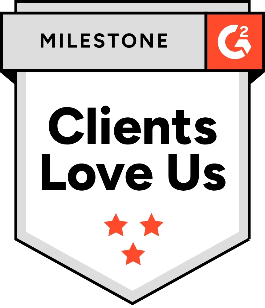 G2 Clients Love Us badge