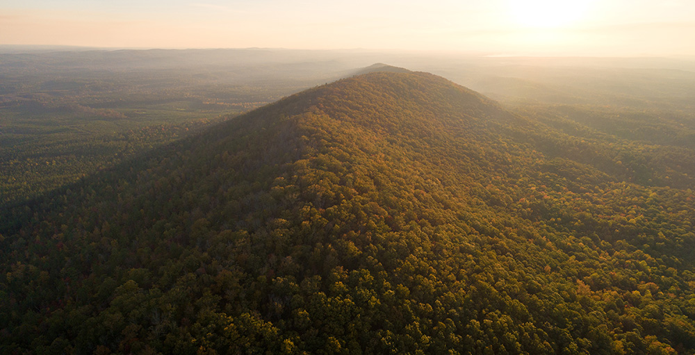 Arial view of Pinhoti Trail