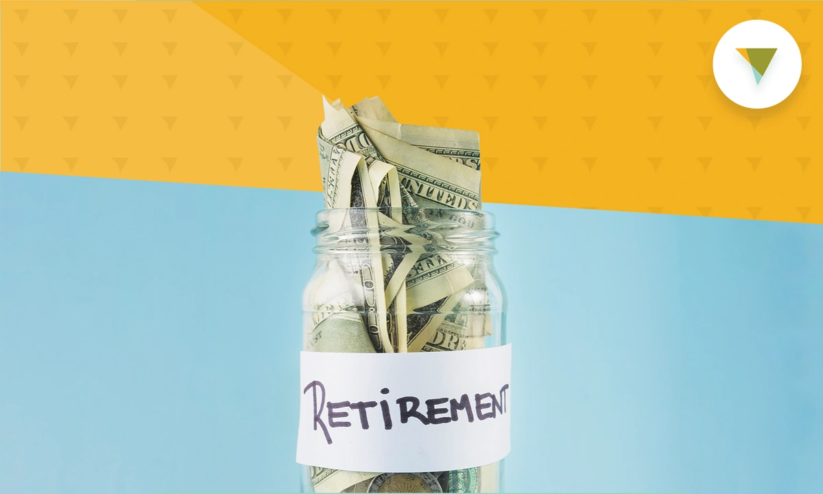 Jar of money with retirement written on the jar.
