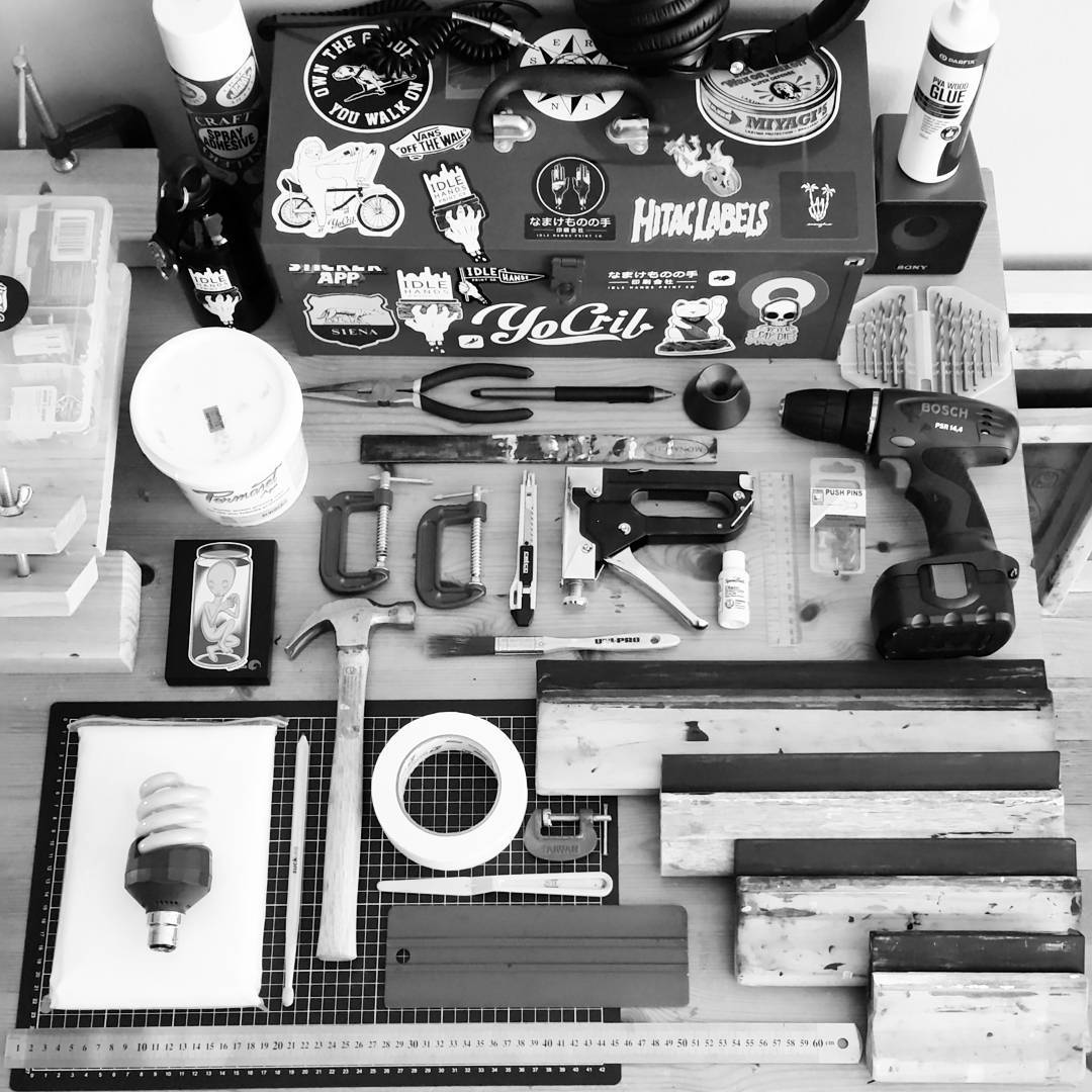 A screen printer's tool kit