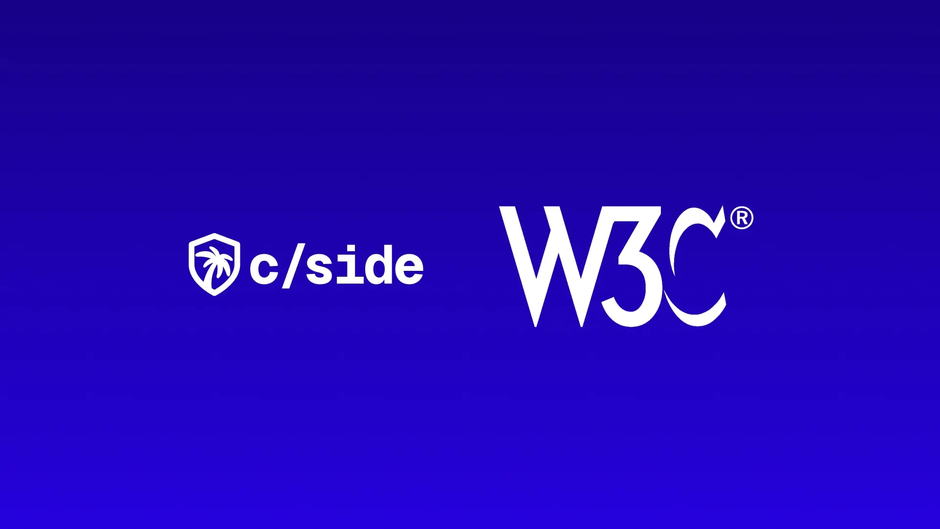 The logo's of c/side and w3c