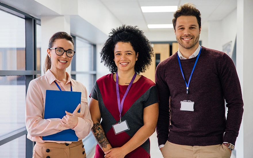 Two female and one male educators